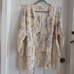 Floral Embroidered Kimono